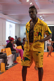 Caribbean Collection by BBNYC Swim Trunks & Shirt Set