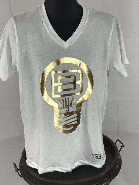BBNYC Aluminum Collection - White w/ Gold Foil