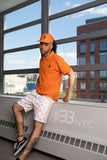 Golf Shorts - BBNYC Light bulb Pattern - Orange