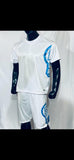 Blue  & White - Yin Yang Polyester Shorts