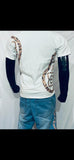 Beige - Yin Yang White Cotton T-Shirt